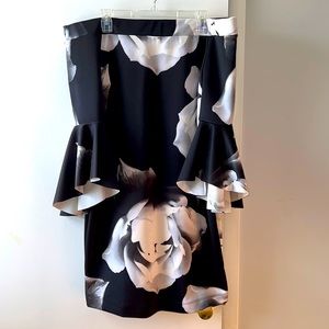 Beautiful Venus black and white dress. Only use once.